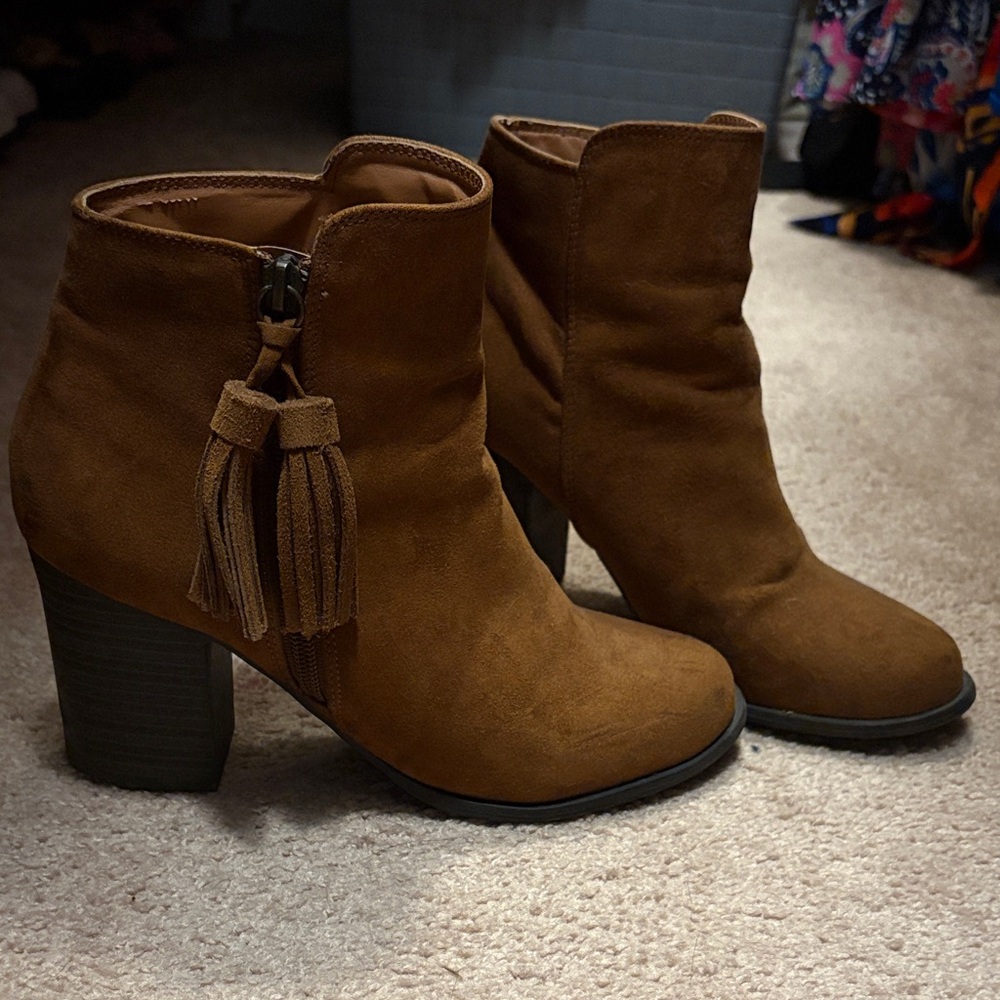 Brown Suede Ankle Boots